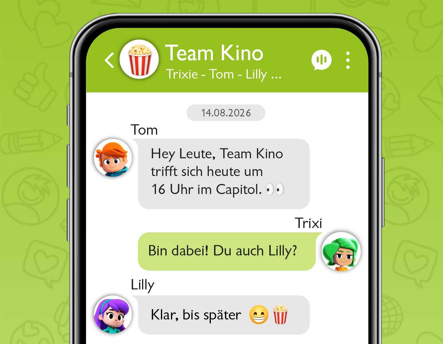 Screenshot eines Gruppenchats