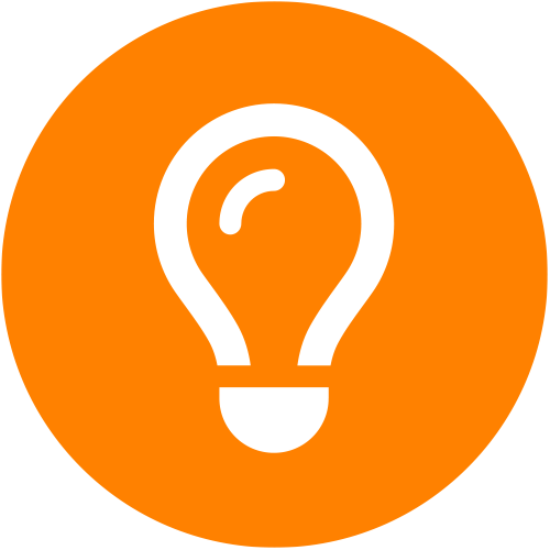 Icon einer Glühbirne